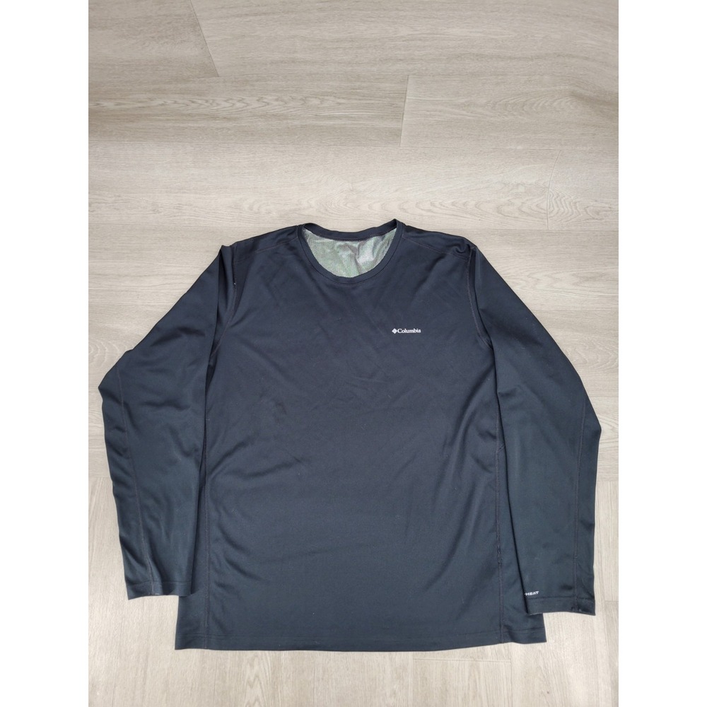 Columbia Omni-Heat Shirt Men's XL? Black Long Sleeve Thermal Base Layer Crew
